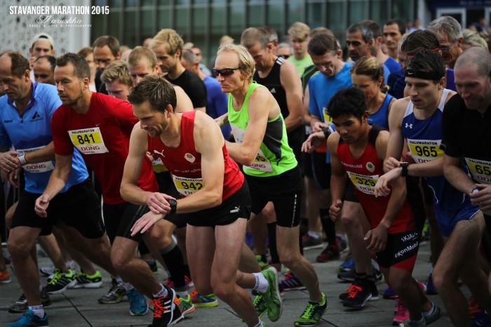 Stavanger maratón 2015 - štart